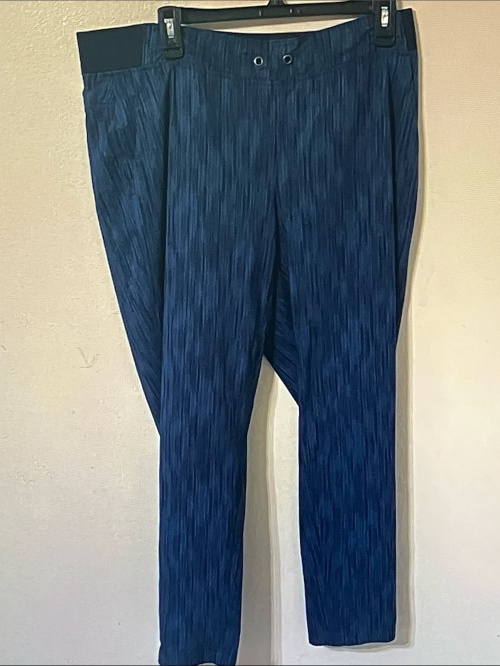 Athleta Blue Space-Dye Track Joggers